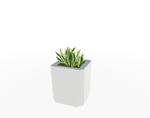 Magnuson KST - 1616L - M - PL Mid - Height Square Painted Steel Planter with Aluminum Top and Sealed Internal Liner (MAG - KST - 1616L - M - PL - XXX) - SchoolOutlet