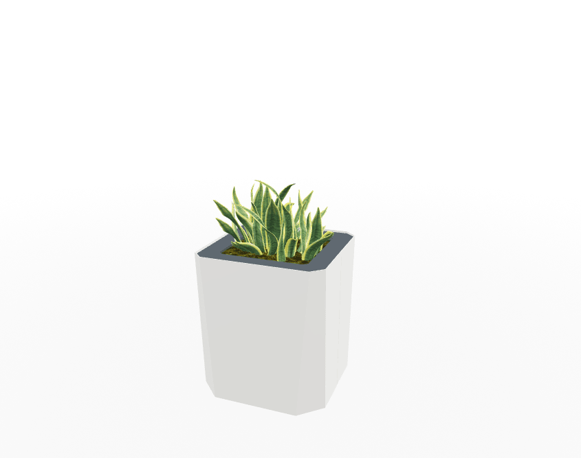Magnuson KST - 1616L - M - PL Mid - Height Square Painted Steel Planter with Aluminum Top and Sealed Internal Liner (MAG - KST - 1616L - M - PL - XXX) - SchoolOutlet