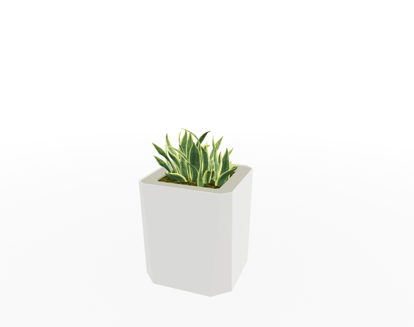 Magnuson KST - 1616L - M - PL Mid - Height Square Painted Steel Planter with Aluminum Top and Sealed Internal Liner (MAG - KST - 1616L - M - PL - XXX) - SchoolOutlet