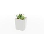 Magnuson KST - 1616L - M - PL Mid - Height Square Painted Steel Planter with Aluminum Top and Sealed Internal Liner (MAG - KST - 1616L - M - PL - XXX) - SchoolOutlet