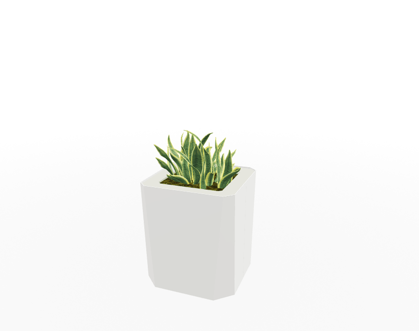 Magnuson KST - 1616L - M - PL Mid - Height Square Painted Steel Planter with Aluminum Top and Sealed Internal Liner (MAG - KST - 1616L - M - PL - XXX) - SchoolOutlet