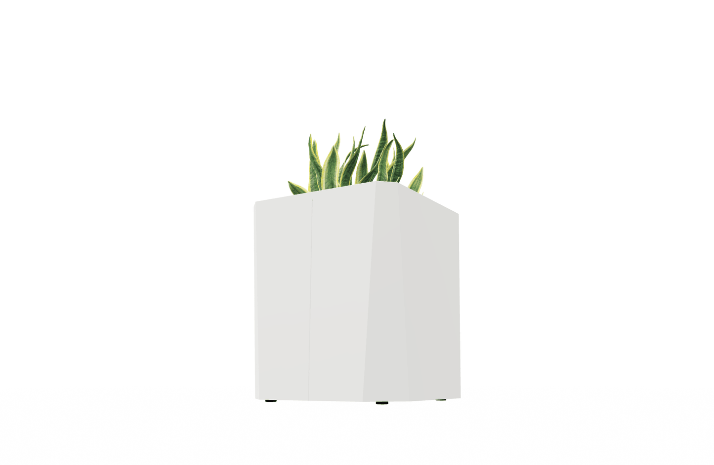 Magnuson KST - 1616L - M - PL Mid - Height Square Painted Steel Planter with Aluminum Top and Sealed Internal Liner (MAG - KST - 1616L - M - PL - XXX) - SchoolOutlet