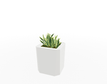 Magnuson KST - 1616L - M - PL Mid - Height Square Painted Steel Planter with Aluminum Top and Sealed Internal Liner (MAG - KST - 1616L - M - PL - XXX) - SchoolOutlet