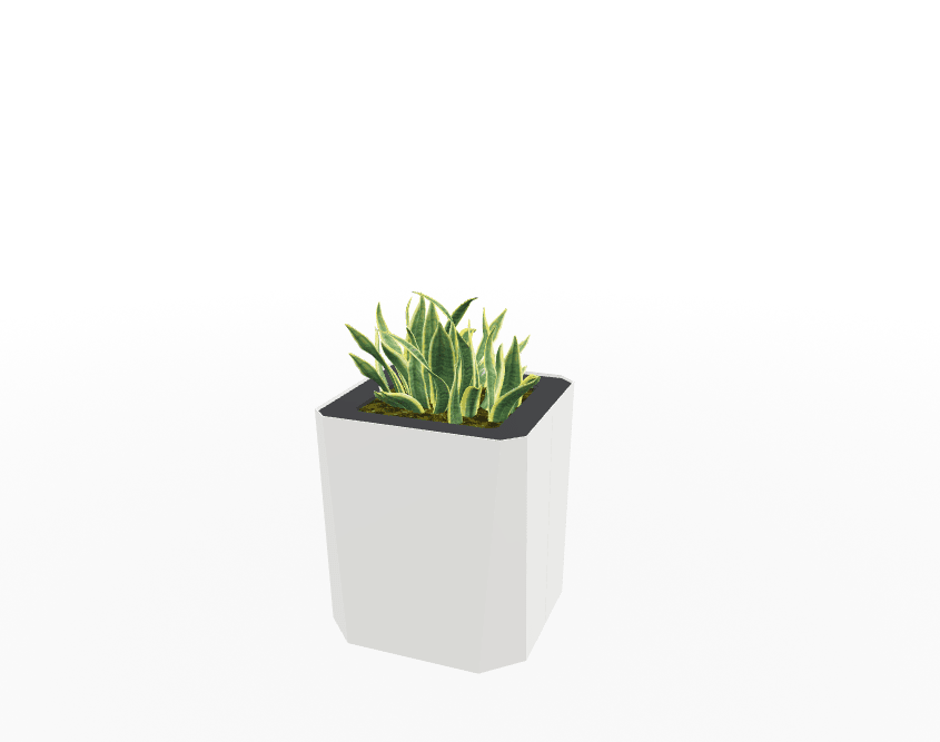 Magnuson KST - 1616L - M - PL Mid - Height Square Painted Steel Planter with Aluminum Top and Sealed Internal Liner (MAG - KST - 1616L - M - PL - XXX) - SchoolOutlet