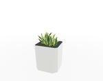 Magnuson KST - 1616L - M - PL Mid - Height Square Painted Steel Planter with Aluminum Top and Sealed Internal Liner (MAG - KST - 1616L - M - PL - XXX) - SchoolOutlet