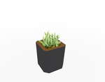 Magnuson KST - 1616L - M - PL Mid - Height Square Painted Steel Planter with Aluminum Top and Sealed Internal Liner (MAG - KST - 1616L - M - PL - XXX) - SchoolOutlet