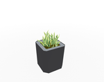 Magnuson KST - 1616L - M - PL Mid - Height Square Painted Steel Planter with Aluminum Top and Sealed Internal Liner (MAG - KST - 1616L - M - PL - XXX) - SchoolOutlet