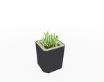 Magnuson KST - 1616L - M - PL Mid - Height Square Painted Steel Planter with Aluminum Top and Sealed Internal Liner (MAG - KST - 1616L - M - PL - XXX) - SchoolOutlet