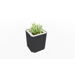 Magnuson KST - 1616L - M - PL Mid - Height Square Painted Steel Planter with Aluminum Top and Sealed Internal Liner (MAG - KST - 1616L - M - PL - XXX) - SchoolOutlet