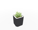 Magnuson KST - 1616L - M - PL Mid - Height Square Painted Steel Planter with Aluminum Top and Sealed Internal Liner (MAG - KST - 1616L - M - PL - XXX) - SchoolOutlet
