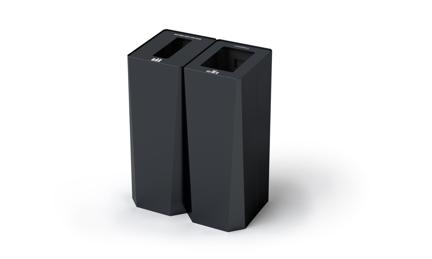 Magnuson KASTA KST - 1814L 35 - Gallon Rectangular Powder - Coated Steel Waste Receptacle with Internal Rigid Liner (MAG - KST - 1814L) - SchoolOutlet