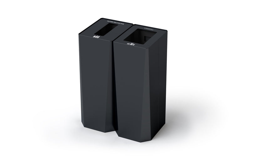 Magnuson KASTA KST - 1814L 35 - Gallon Rectangular Powder - Coated Steel Waste Receptacle with Internal Rigid Liner (MAG - KST - 1814L) - SchoolOutlet