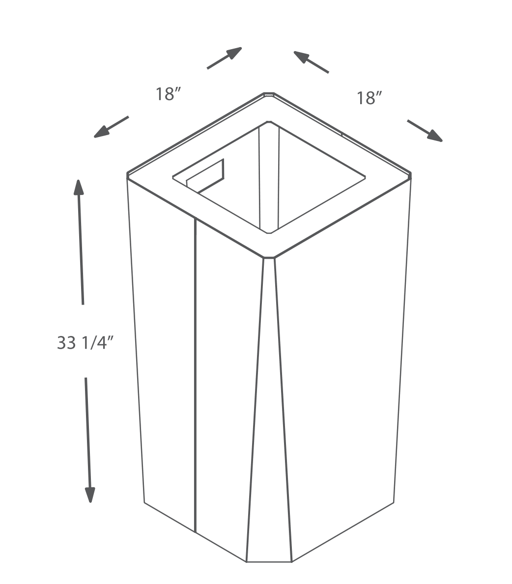 Magnuson KASTA KST - 1814L 35 - Gallon Rectangular Powder - Coated Steel Waste Receptacle with Internal Rigid Liner (MAG - KST - 1814L) - SchoolOutlet