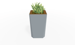 Magnuson KST - 1814L - H - PL High Kastan Rectangular Painted Steel Planter with Aluminum Top and Sealed Internal Liner (MAG - KST - 1814L - H - PL - XXX) - SchoolOutlet