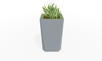 Magnuson KST - 1814L - H - PL High Kastan Rectangular Painted Steel Planter with Aluminum Top and Sealed Internal Liner (MAG - KST - 1814L - H - PL - XXX) - SchoolOutlet