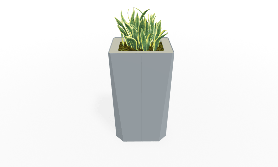 Magnuson KST - 1814L - H - PL High Kastan Rectangular Painted Steel Planter with Aluminum Top and Sealed Internal Liner (MAG - KST - 1814L - H - PL - XXX) - SchoolOutlet