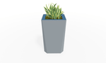 Magnuson KST - 1814L - H - PL High Kastan Rectangular Painted Steel Planter with Aluminum Top and Sealed Internal Liner (MAG - KST - 1814L - H - PL - XXX) - SchoolOutlet