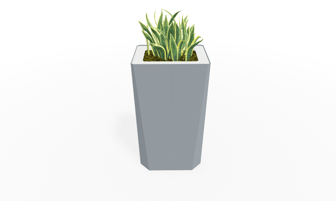 Magnuson KST - 1814L - H - PL High Kastan Rectangular Painted Steel Planter with Aluminum Top and Sealed Internal Liner (MAG - KST - 1814L - H - PL - XXX) - SchoolOutlet