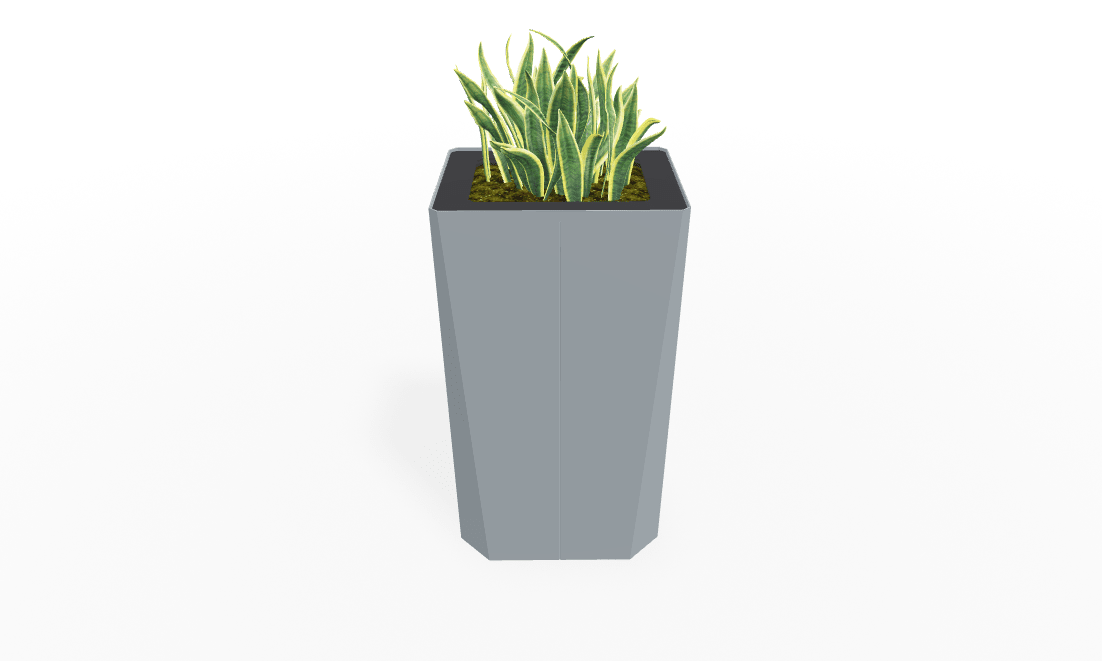 Magnuson KST - 1814L - H - PL High Kastan Rectangular Painted Steel Planter with Aluminum Top and Sealed Internal Liner (MAG - KST - 1814L - H - PL - XXX) - SchoolOutlet