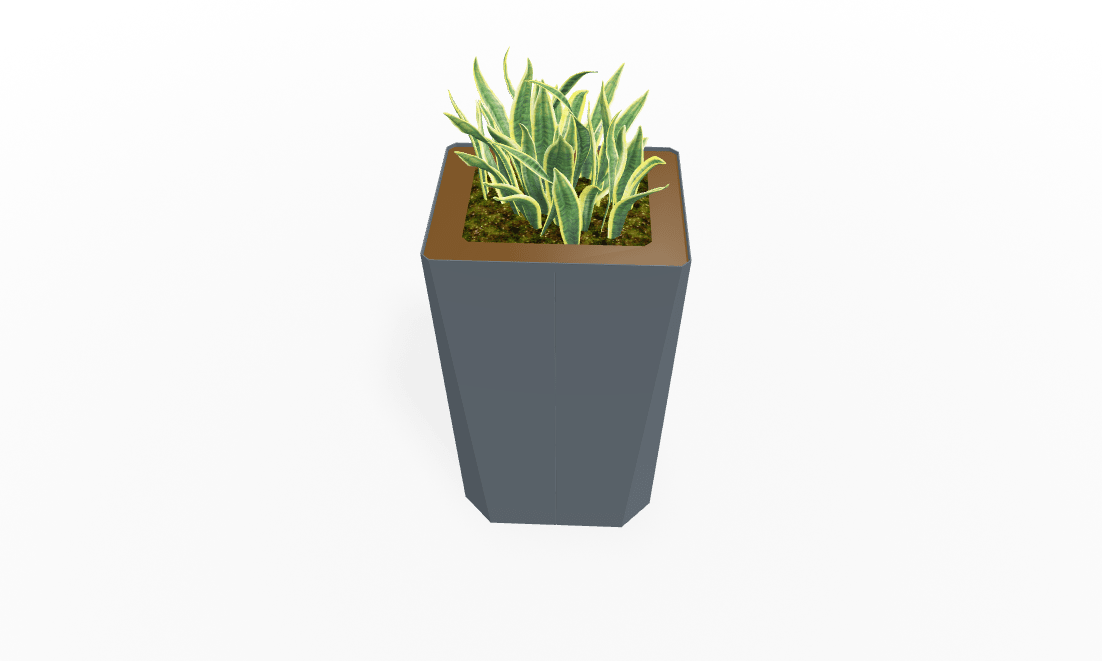 Magnuson KST - 1814L - H - PL High Kastan Rectangular Painted Steel Planter with Aluminum Top and Sealed Internal Liner (MAG - KST - 1814L - H - PL - XXX) - SchoolOutlet