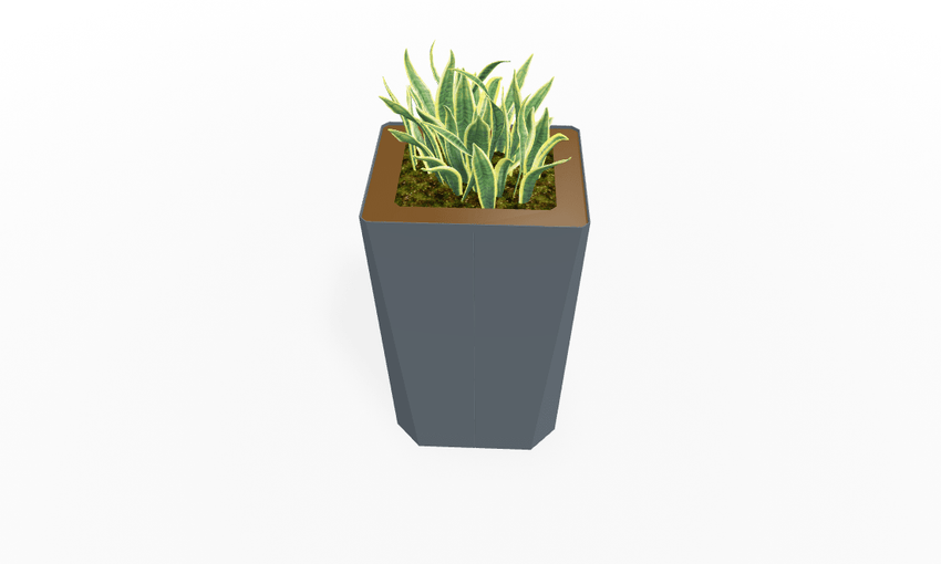 Magnuson KST - 1814L - H - PL High Kastan Rectangular Painted Steel Planter with Aluminum Top and Sealed Internal Liner (MAG - KST - 1814L - H - PL - XXX) - SchoolOutlet