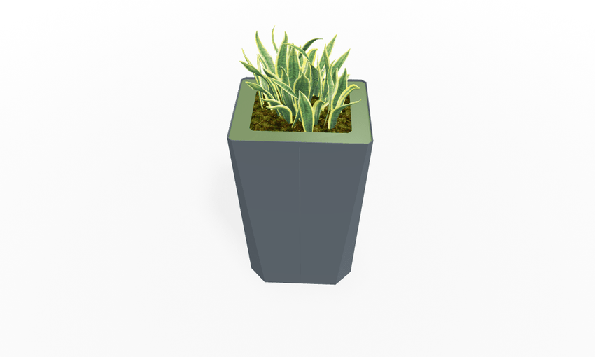 Magnuson KST - 1814L - H - PL High Kastan Rectangular Painted Steel Planter with Aluminum Top and Sealed Internal Liner (MAG - KST - 1814L - H - PL - XXX) - SchoolOutlet