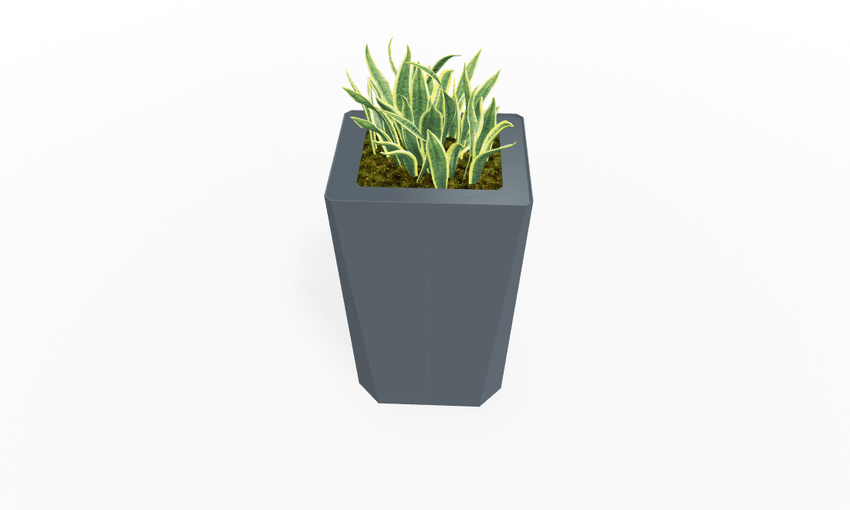 Magnuson KST - 1814L - H - PL High Kastan Rectangular Painted Steel Planter with Aluminum Top and Sealed Internal Liner (MAG - KST - 1814L - H - PL - XXX) - SchoolOutlet