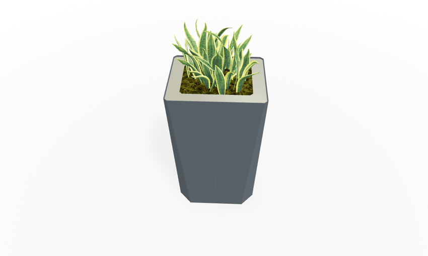 Magnuson KST - 1814L - H - PL High Kastan Rectangular Painted Steel Planter with Aluminum Top and Sealed Internal Liner (MAG - KST - 1814L - H - PL - XXX) - SchoolOutlet