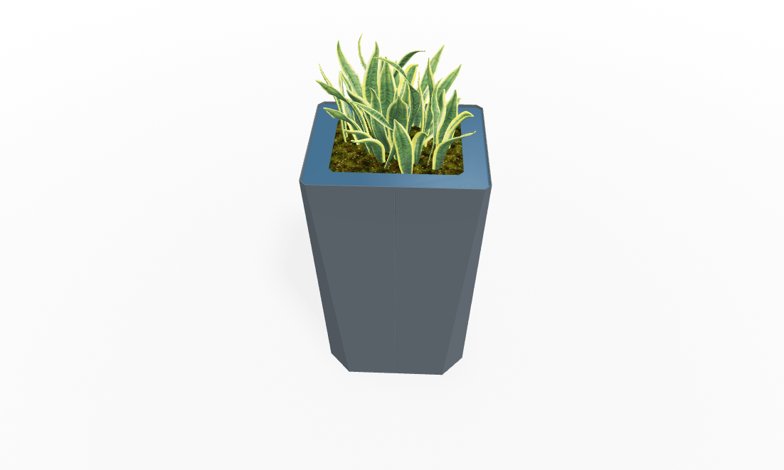 Magnuson KST - 1814L - H - PL High Kastan Rectangular Painted Steel Planter with Aluminum Top and Sealed Internal Liner (MAG - KST - 1814L - H - PL - XXX) - SchoolOutlet