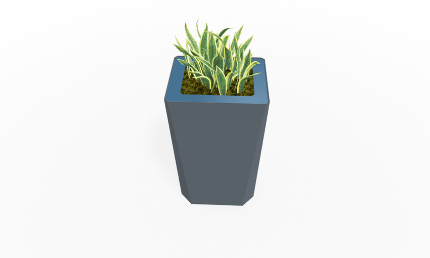 Magnuson KST - 1814L - H - PL High Kastan Rectangular Painted Steel Planter with Aluminum Top and Sealed Internal Liner (MAG - KST - 1814L - H - PL - XXX) - SchoolOutlet