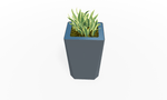 Magnuson KST - 1814L - H - PL High Kastan Rectangular Painted Steel Planter with Aluminum Top and Sealed Internal Liner (MAG - KST - 1814L - H - PL - XXX) - SchoolOutlet