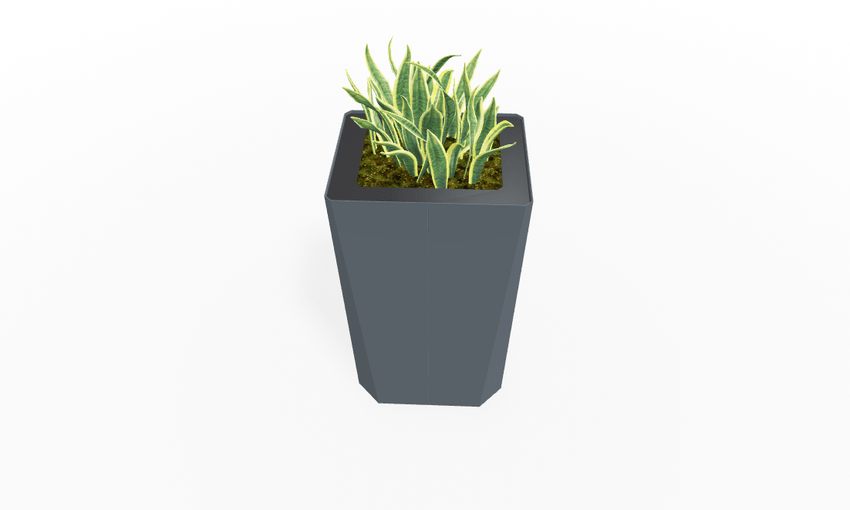 Magnuson KST - 1814L - H - PL High Kastan Rectangular Painted Steel Planter with Aluminum Top and Sealed Internal Liner (MAG - KST - 1814L - H - PL - XXX) - SchoolOutlet
