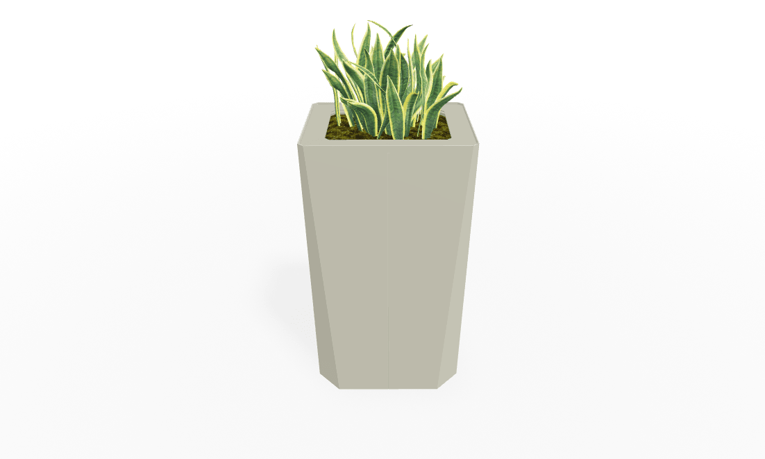 Magnuson KST - 1814L - H - PL High Kastan Rectangular Painted Steel Planter with Aluminum Top and Sealed Internal Liner (MAG - KST - 1814L - H - PL - XXX) - SchoolOutlet