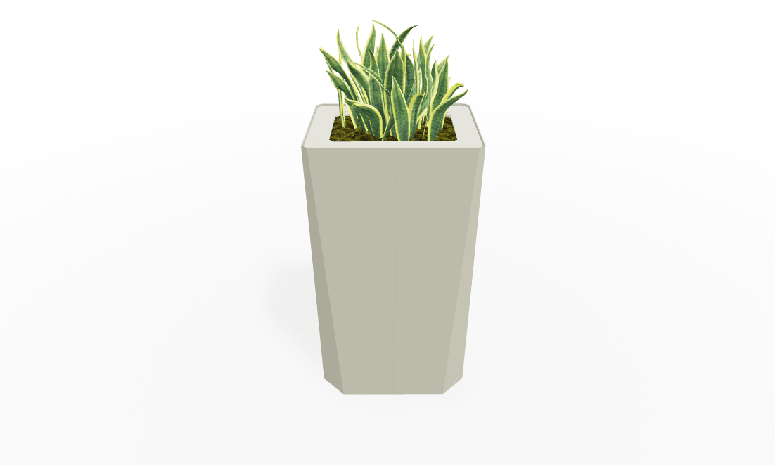 Magnuson KST - 1814L - H - PL High Kastan Rectangular Painted Steel Planter with Aluminum Top and Sealed Internal Liner (MAG - KST - 1814L - H - PL - XXX) - SchoolOutlet