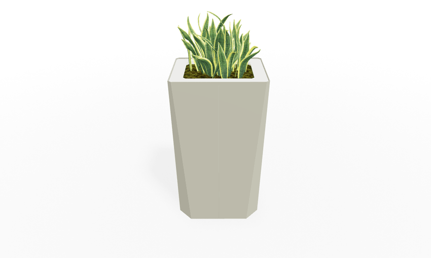 Magnuson KST - 1814L - H - PL High Kastan Rectangular Painted Steel Planter with Aluminum Top and Sealed Internal Liner (MAG - KST - 1814L - H - PL - XXX) - SchoolOutlet