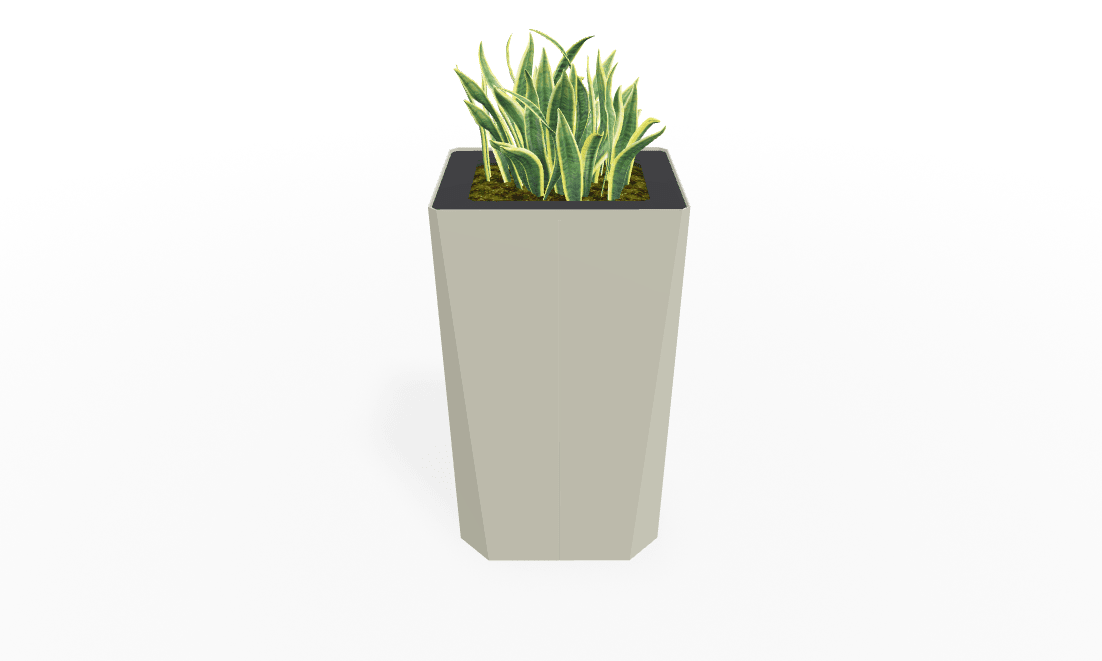 Magnuson KST - 1814L - H - PL High Kastan Rectangular Painted Steel Planter with Aluminum Top and Sealed Internal Liner (MAG - KST - 1814L - H - PL - XXX) - SchoolOutlet