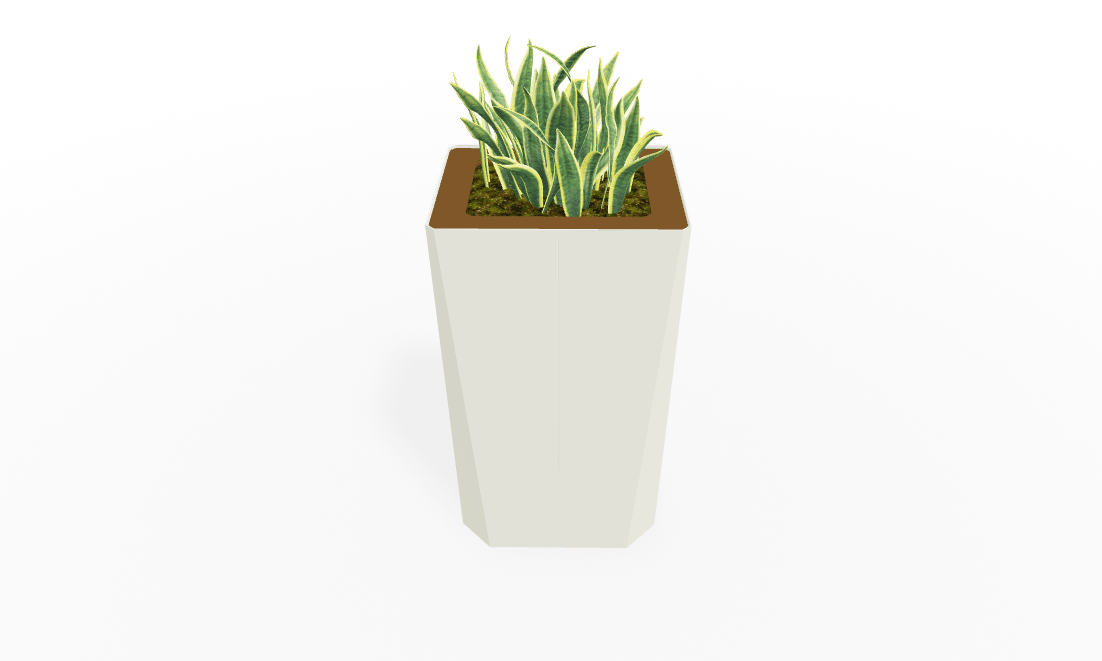 Magnuson KST - 1814L - H - PL High Kastan Rectangular Painted Steel Planter with Aluminum Top and Sealed Internal Liner (MAG - KST - 1814L - H - PL - XXX) - SchoolOutlet