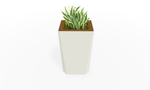 Magnuson KST - 1814L - H - PL High Kastan Rectangular Painted Steel Planter with Aluminum Top and Sealed Internal Liner (MAG - KST - 1814L - H - PL - XXX) - SchoolOutlet