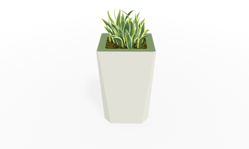 Magnuson KST - 1814L - H - PL High Kastan Rectangular Painted Steel Planter with Aluminum Top and Sealed Internal Liner (MAG - KST - 1814L - H - PL - XXX) - SchoolOutlet