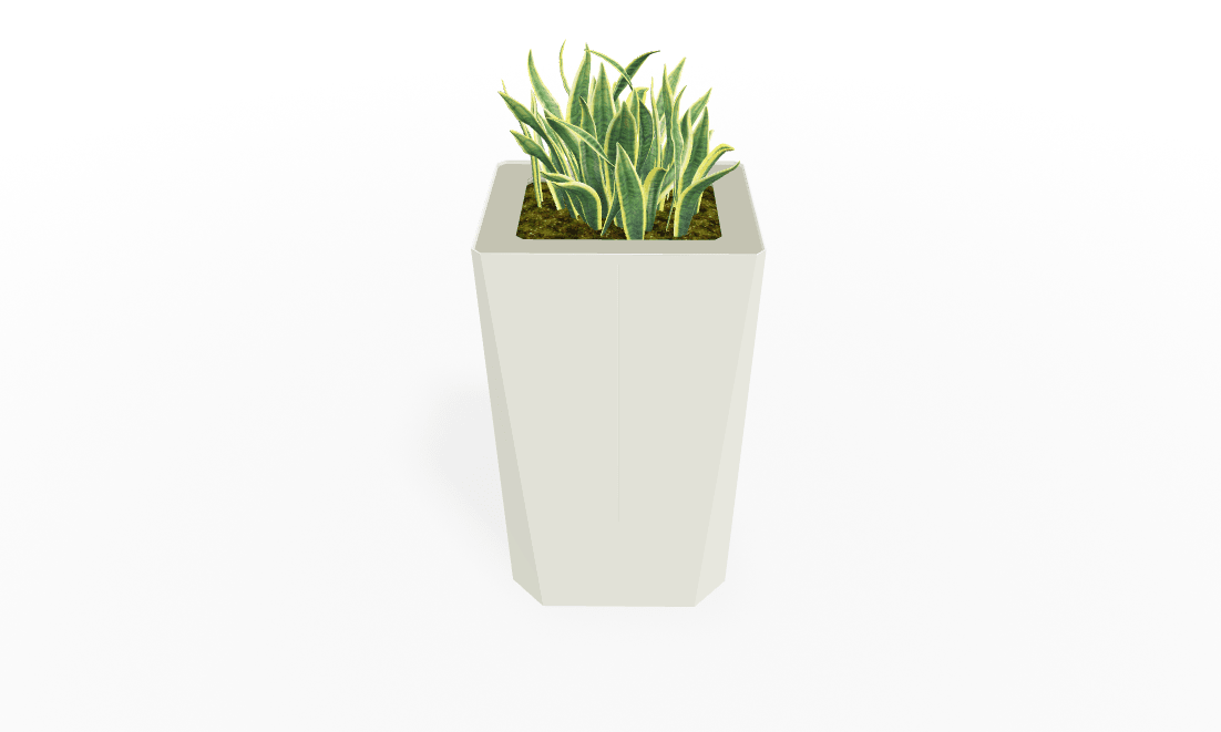Magnuson KST - 1814L - H - PL High Kastan Rectangular Painted Steel Planter with Aluminum Top and Sealed Internal Liner (MAG - KST - 1814L - H - PL - XXX) - SchoolOutlet