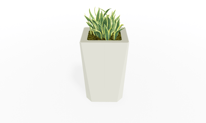 Magnuson KST - 1814L - H - PL High Kastan Rectangular Painted Steel Planter with Aluminum Top and Sealed Internal Liner (MAG - KST - 1814L - H - PL - XXX) - SchoolOutlet
