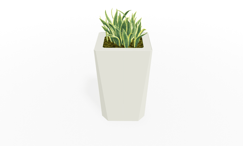 Magnuson KST - 1814L - H - PL High Kastan Rectangular Painted Steel Planter with Aluminum Top and Sealed Internal Liner (MAG - KST - 1814L - H - PL - XXX) - SchoolOutlet