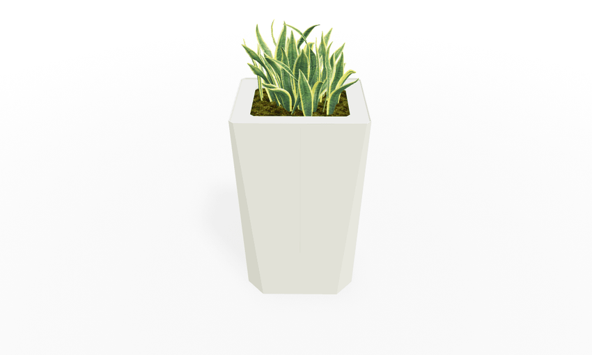 Magnuson KST - 1814L - H - PL High Kastan Rectangular Painted Steel Planter with Aluminum Top and Sealed Internal Liner (MAG - KST - 1814L - H - PL - XXX) - SchoolOutlet