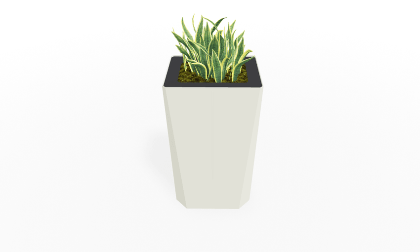 Magnuson KST - 1814L - H - PL High Kastan Rectangular Painted Steel Planter with Aluminum Top and Sealed Internal Liner (MAG - KST - 1814L - H - PL - XXX) - SchoolOutlet