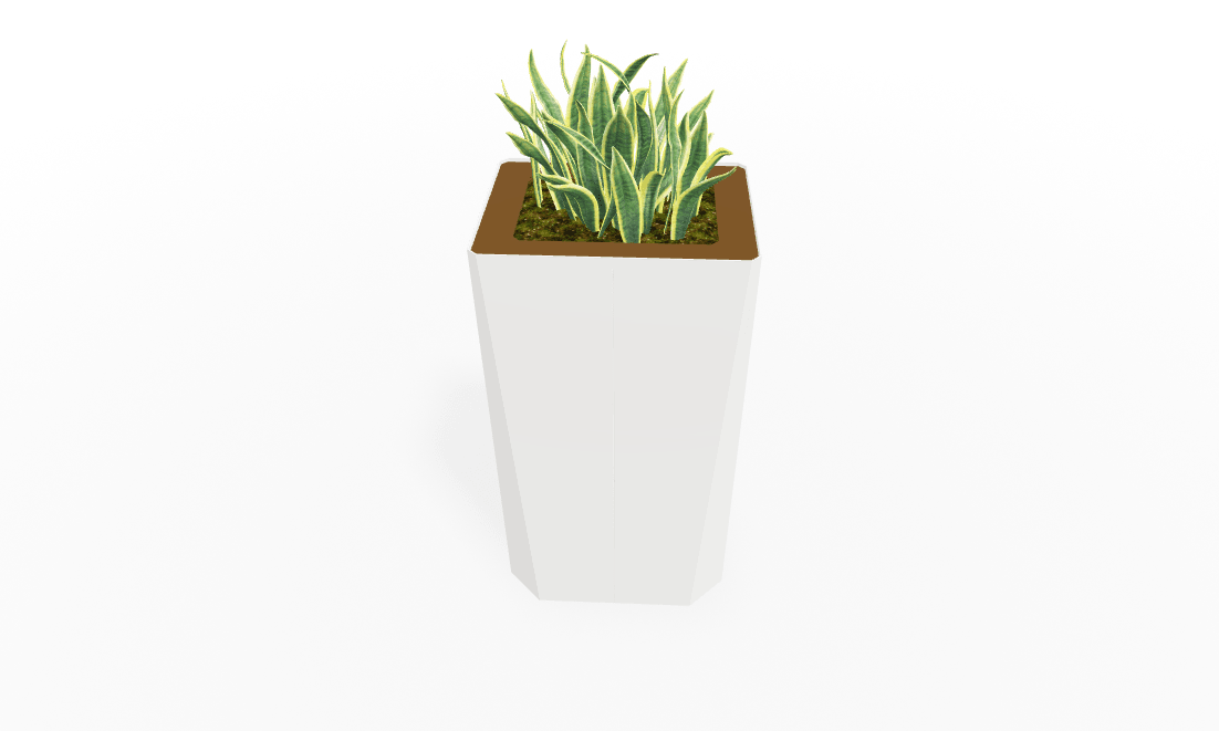 Magnuson KST - 1814L - H - PL High Kastan Rectangular Painted Steel Planter with Aluminum Top and Sealed Internal Liner (MAG - KST - 1814L - H - PL - XXX) - SchoolOutlet