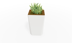 Magnuson KST - 1814L - H - PL High Kastan Rectangular Painted Steel Planter with Aluminum Top and Sealed Internal Liner (MAG - KST - 1814L - H - PL - XXX) - SchoolOutlet