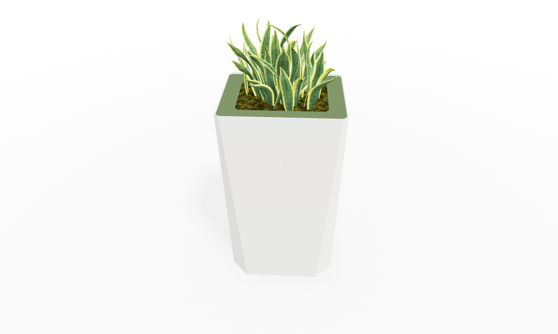 Magnuson KST - 1814L - H - PL High Kastan Rectangular Painted Steel Planter with Aluminum Top and Sealed Internal Liner (MAG - KST - 1814L - H - PL - XXX) - SchoolOutlet
