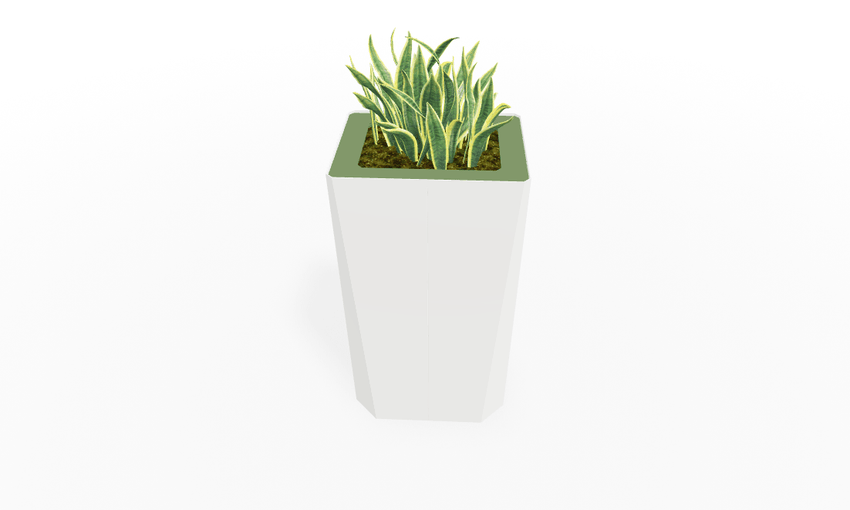 Magnuson KST - 1814L - H - PL High Kastan Rectangular Painted Steel Planter with Aluminum Top and Sealed Internal Liner (MAG - KST - 1814L - H - PL - XXX) - SchoolOutlet