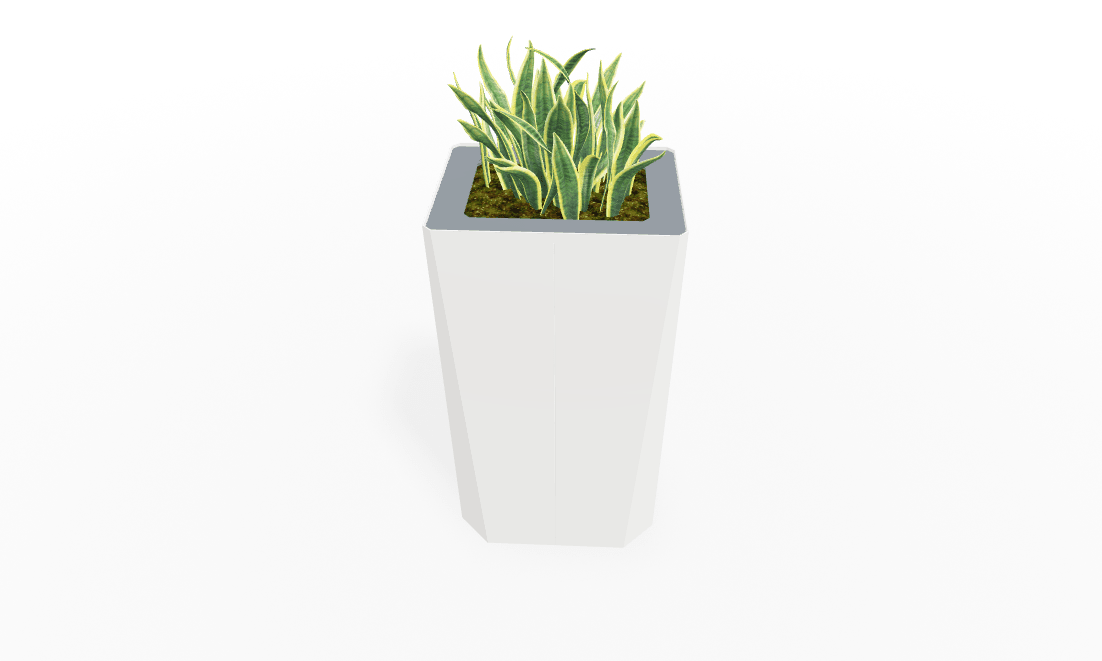 Magnuson KST - 1814L - H - PL High Kastan Rectangular Painted Steel Planter with Aluminum Top and Sealed Internal Liner (MAG - KST - 1814L - H - PL - XXX) - SchoolOutlet
