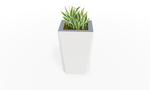 Magnuson KST - 1814L - H - PL High Kastan Rectangular Painted Steel Planter with Aluminum Top and Sealed Internal Liner (MAG - KST - 1814L - H - PL - XXX) - SchoolOutlet